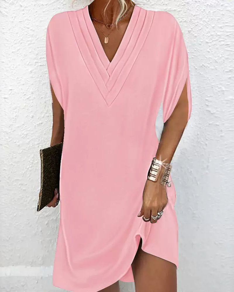 V-Neck Tummy-Hiding Dress