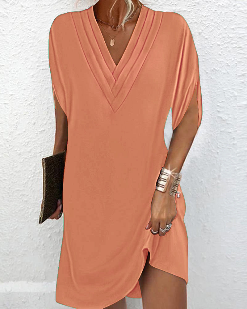 V-Neck Tummy-Hiding Dress